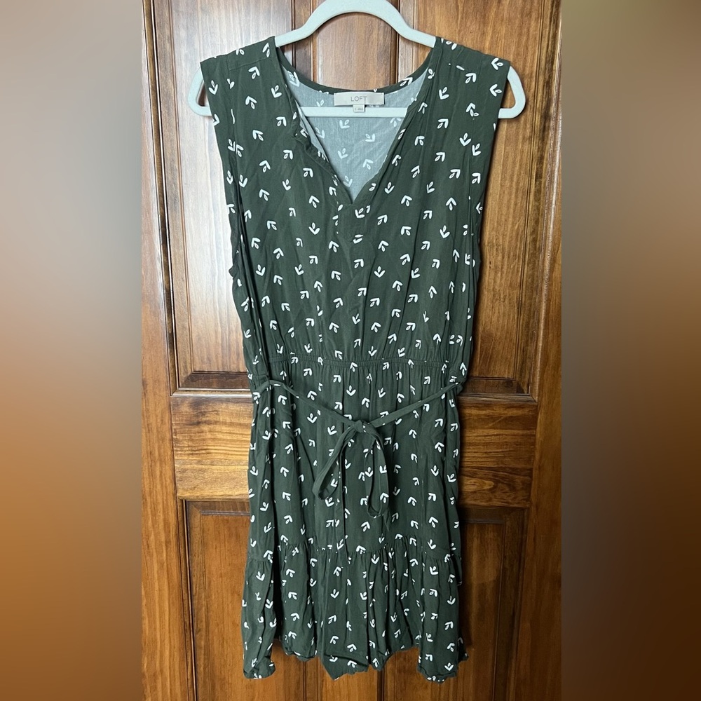Green and White Loft Dress